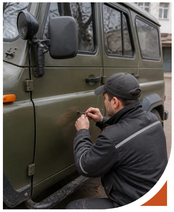 Профессиональное вскрытие автомобиля УАЗ без повреждений в Кулебаках